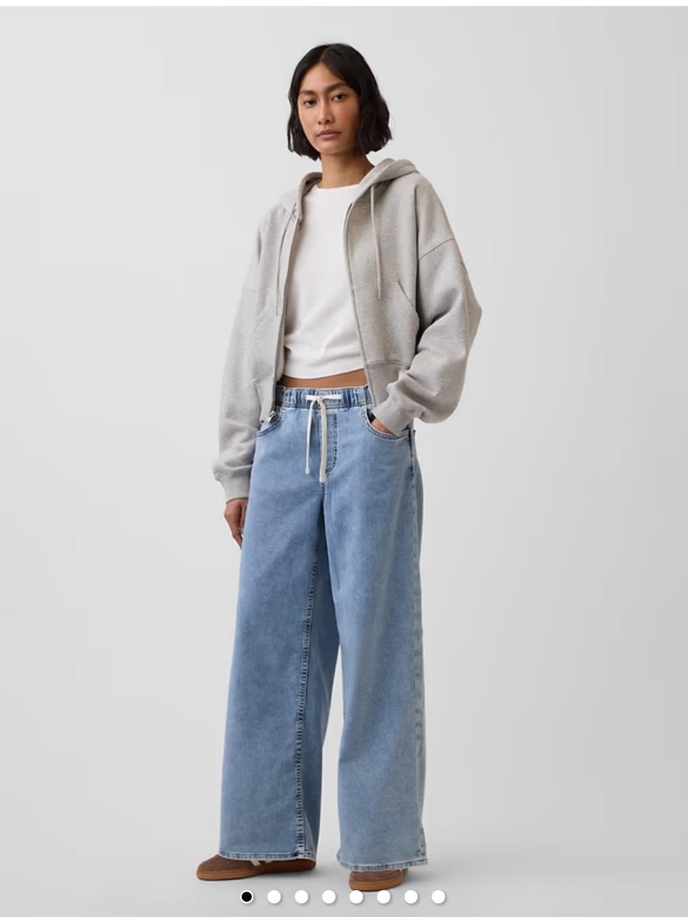 NWT-Gap Mid Rise Knit Easy Baggy Jeans